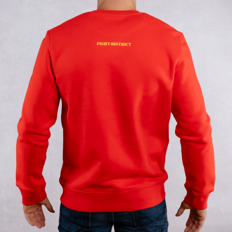 Sweatshirt Rouge Regular Flag Jaune – Image 2