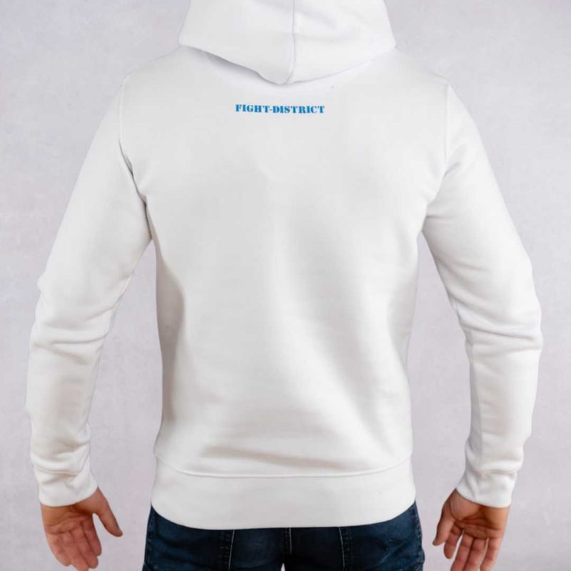 Hoodie Blanc Regular Laurier Bleu/Orange – Image 2