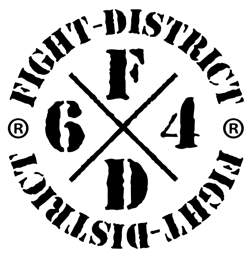 Le logo officiel de la marque de vêtements Fight District