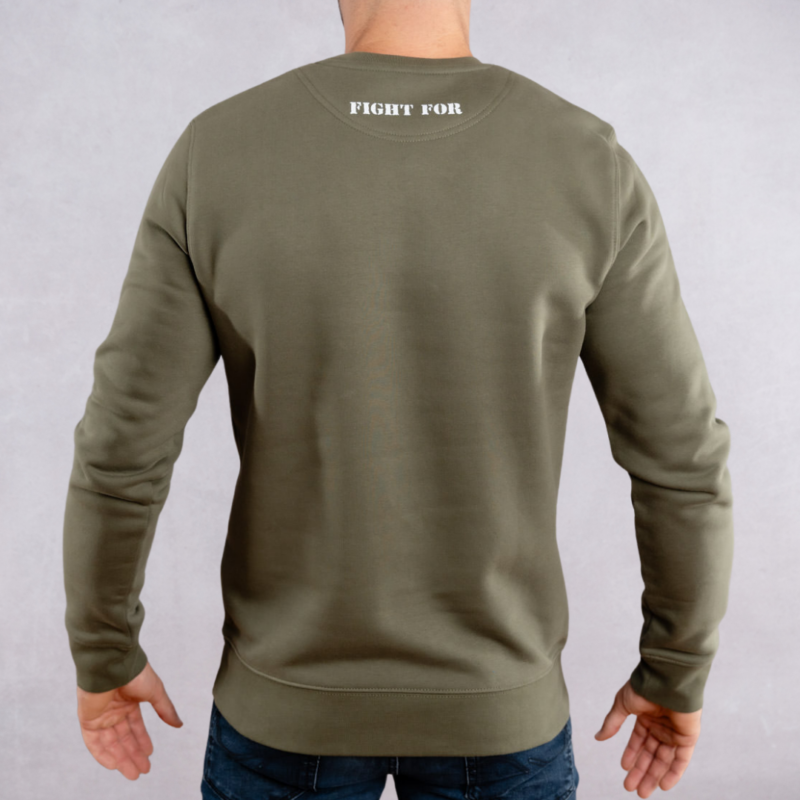 Khaki and White The Original Regular Sweatshirt - Image 2