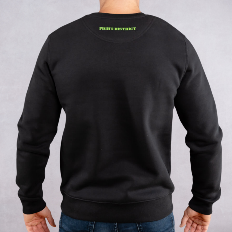 Sweatshirt Noir Regular Laurier Vert – Image 2