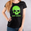 T-shirt Slim black Cabal Skull Green