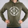 Hoodie Kaki Regular Flag Blanc