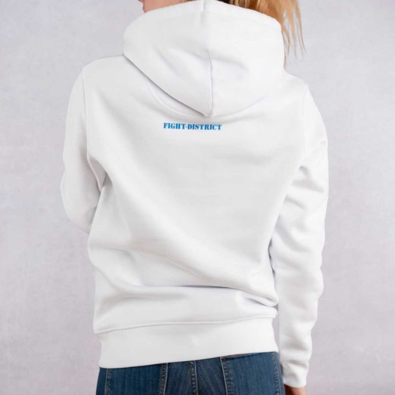 White and Blue/Orange Laurier Regular Hoodie - Image 2