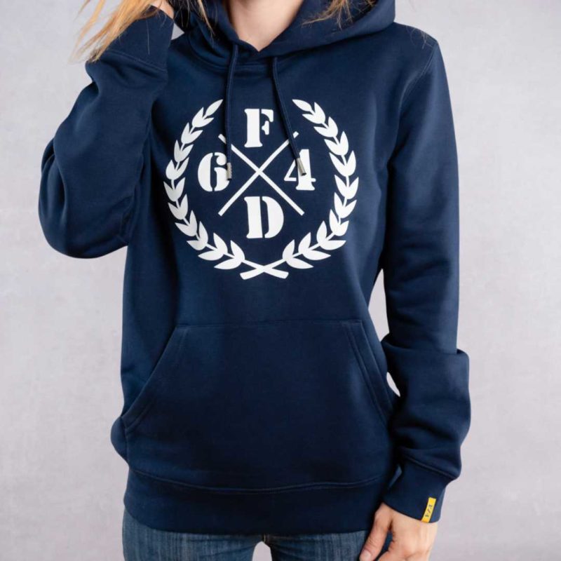 Hoodie Navy Regular Laurier Blanc