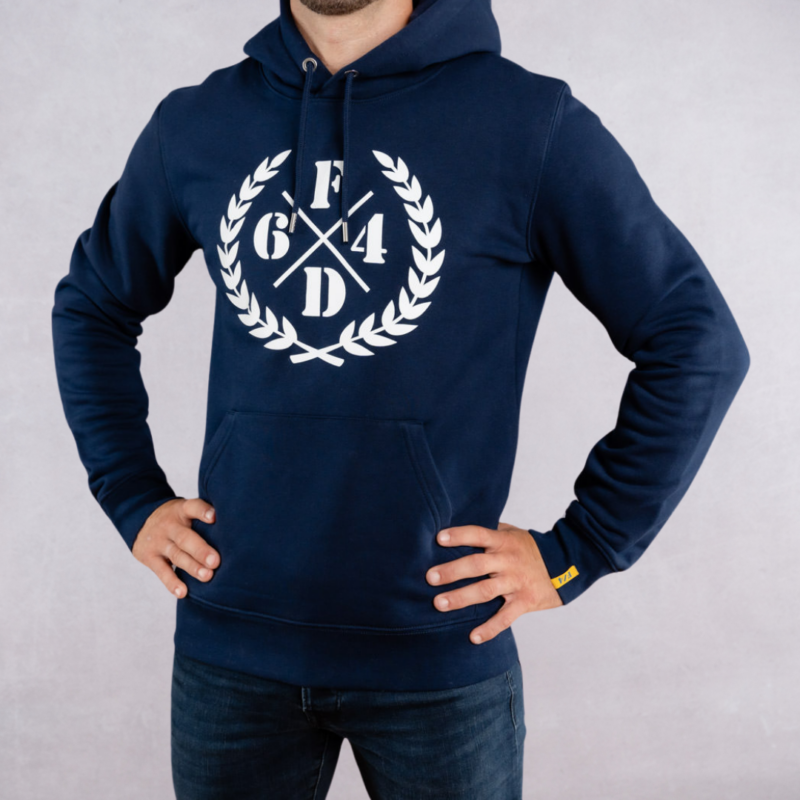 Navy and White Laurier Regular Hoodie