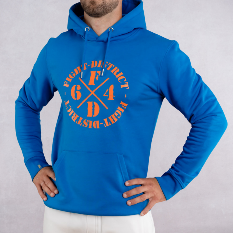 Hoodie Royal Blue Regular Flag Orange