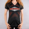 Red stars V-neck T-shirt