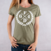 T-shirt Kaki Slim Laurier Blanc