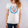 White and Blue/Orange Laurier Slim T-shirt