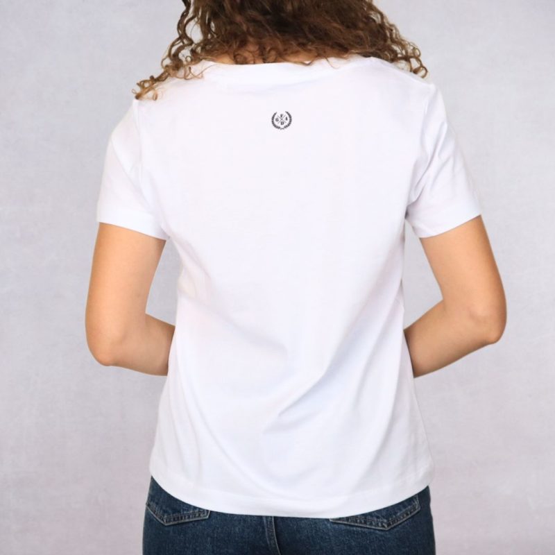 T-shirt Blanc CV The Original Bleu Small – Image 2