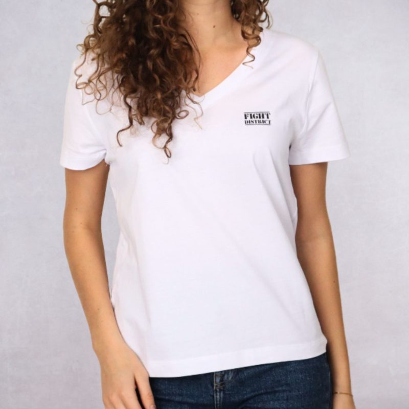 T-shirt Blanc CV The Original Bleu Small