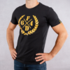 T-shirt Regular Black Laurier Yellow