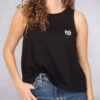Tank Top Black Laurier White