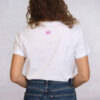 T-shirt White V-Collar The Original Pink Small - Image 2