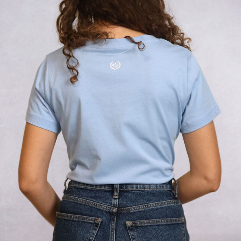 T-shirt Bleu Clair CV The Original Blanc Small – Image 2