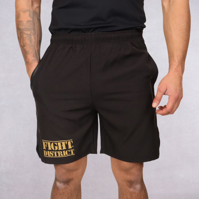 Short de sport noir The Original doré