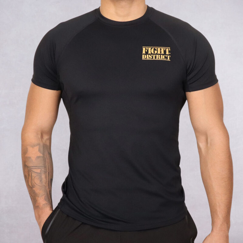 T-Shirt de sport noir The Original doré