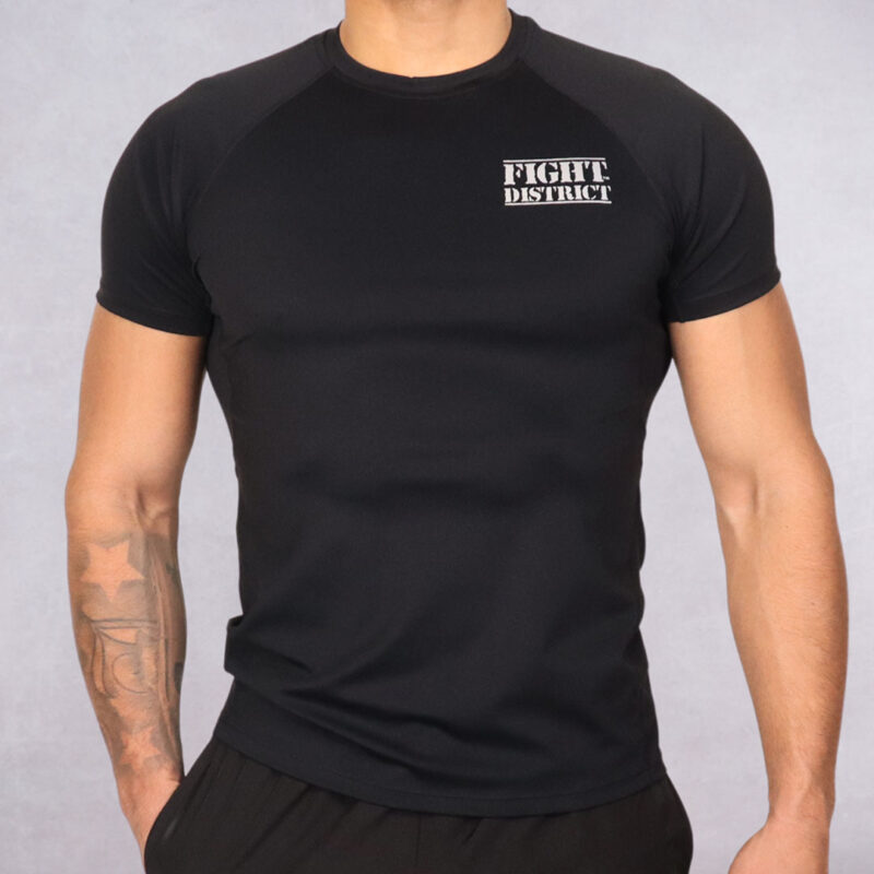 T-Shirt de sport noir The Original argenté