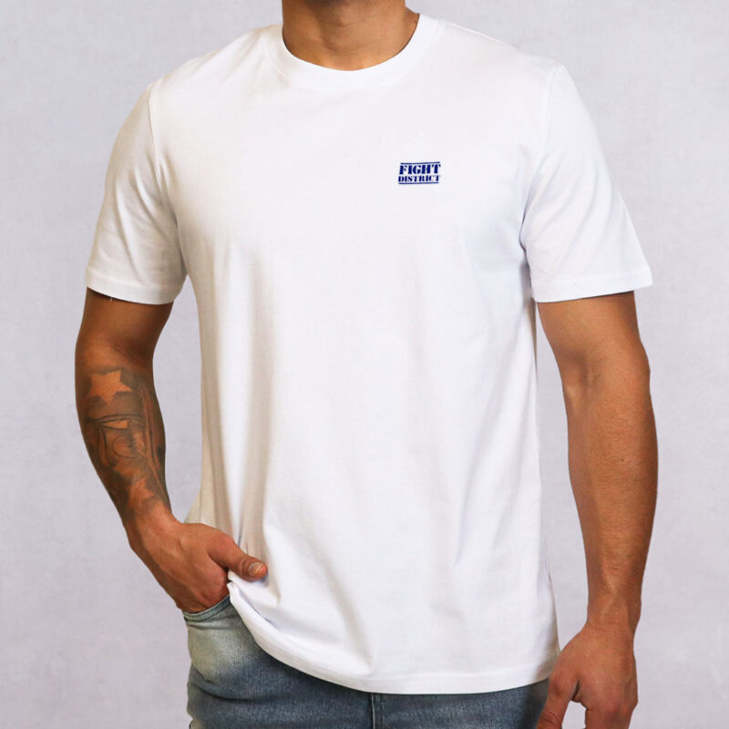 T-shirt Blanc CR The Original Bleu Small