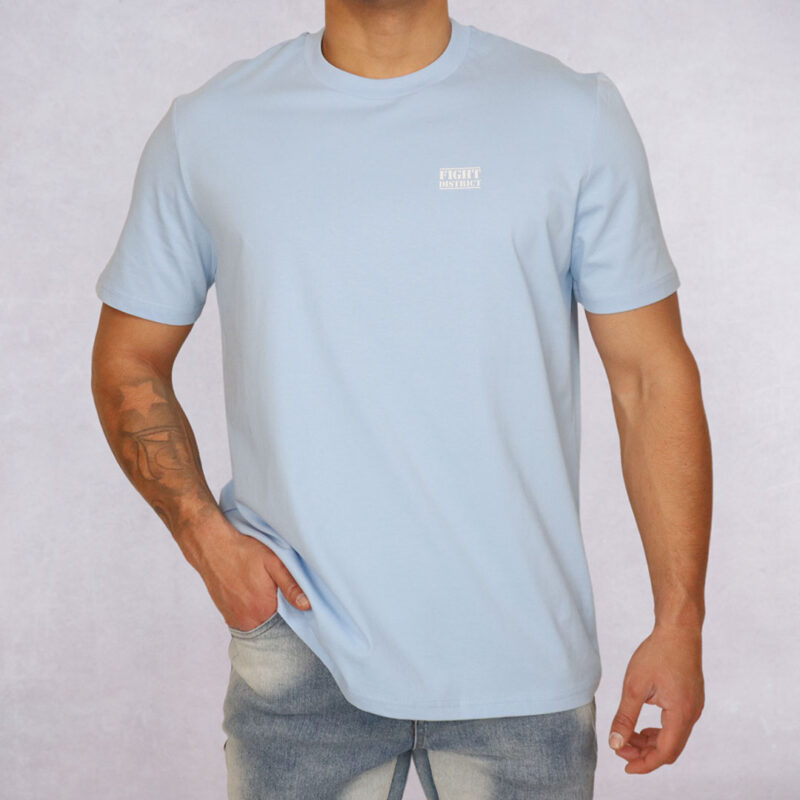 T-shirt Bleu Clair CR The Original blanc Small