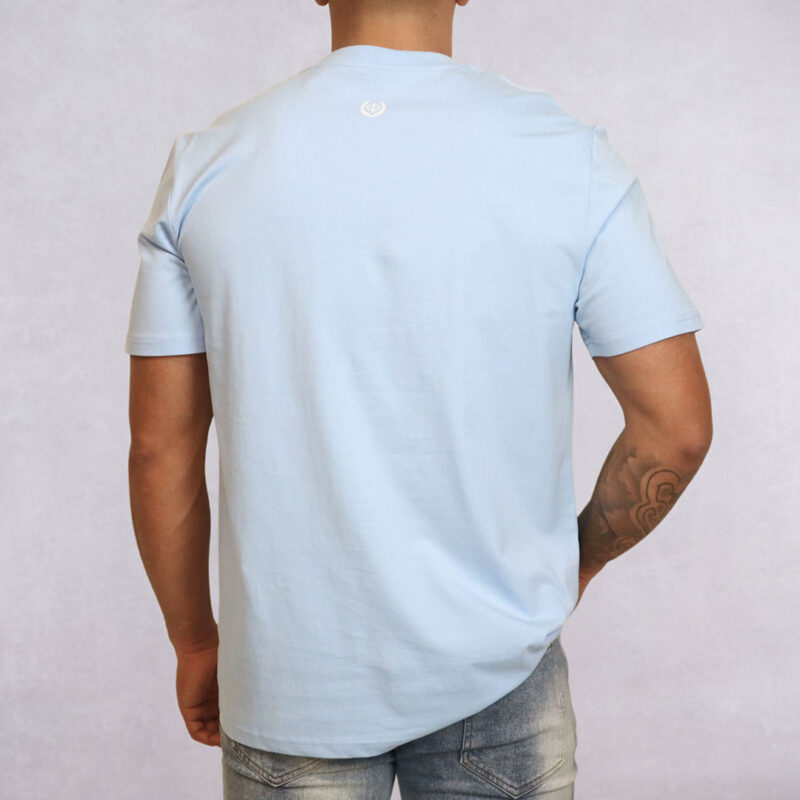 T-shirt Bleu Clair CR The Original blanc Small – Image 2