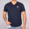 T-shirt Blue V-Collar The Original White Small