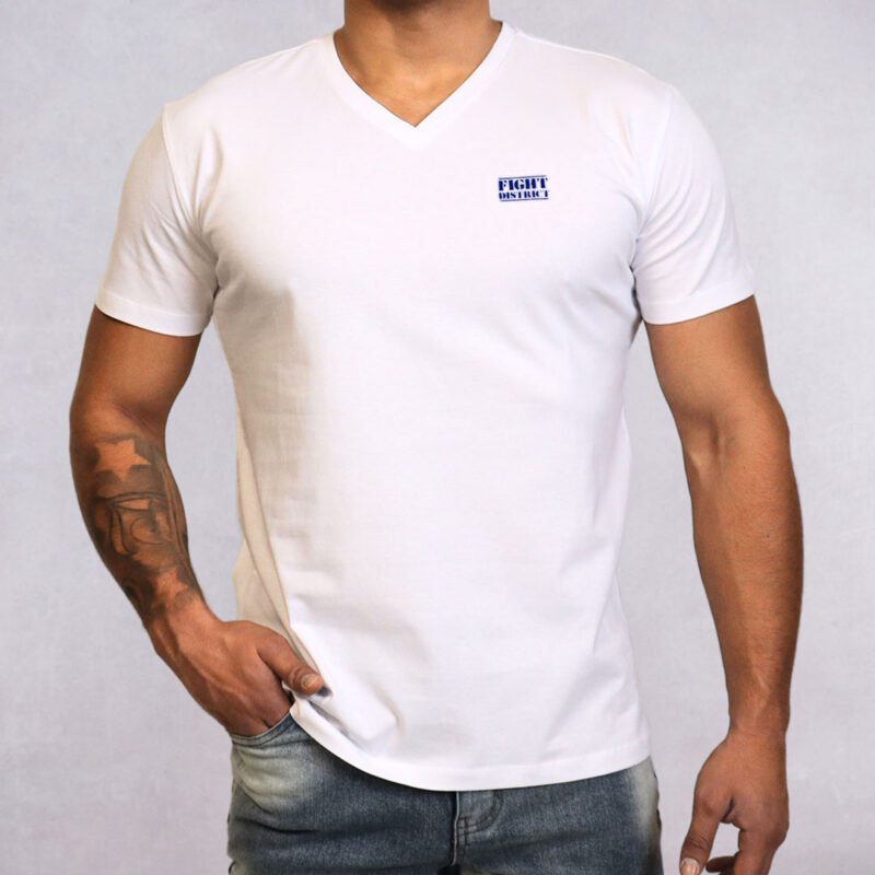 T-shirt Blanc CV The Original Bleu Small