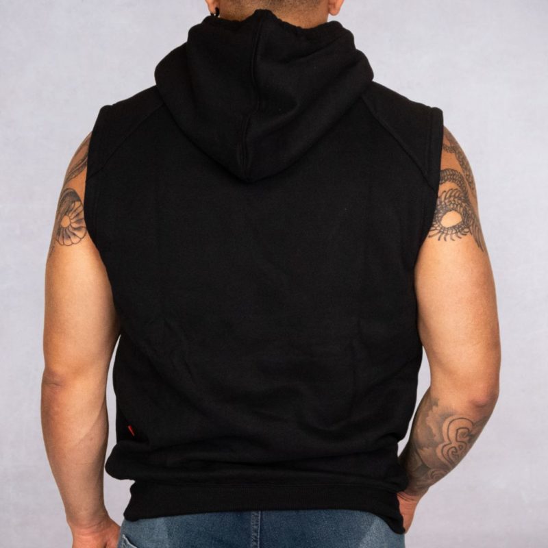 Hoodie sans manche noir The Original – Image 2